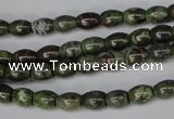 CBG78 15.5 inches 6*7mm rice bronze green gemstone beads