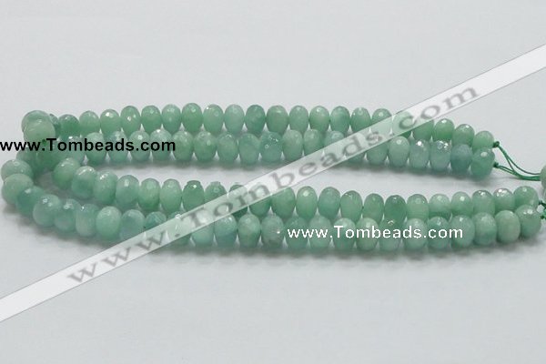 CBJ03 15.5 inches 8*12mm faceted rondelle jade beads wholesale