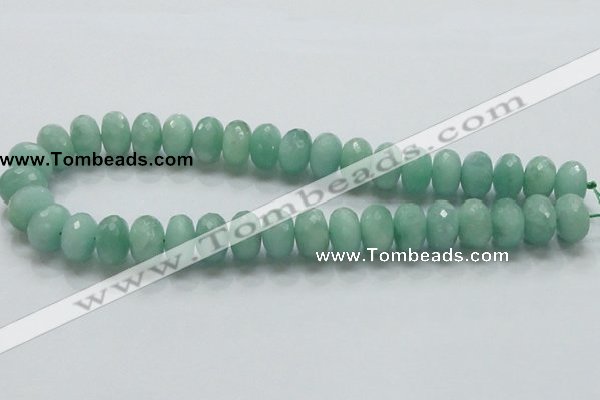 CBJ04 15.5 inches 10*16mm faceted rondelle jade beads wholesale