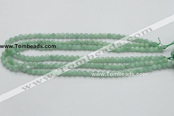 CBJ05 15.5 inches 6mm faceted round jade beads wholesale