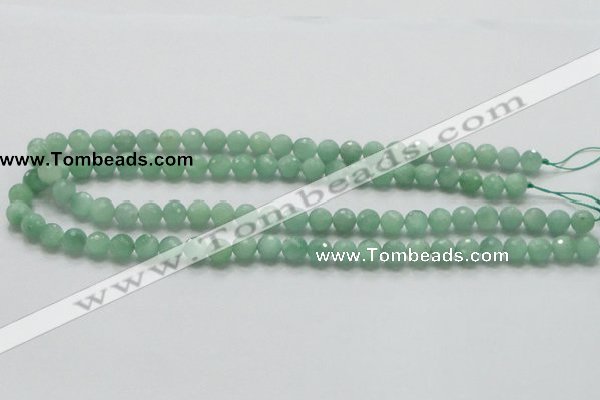 CBJ06 15.5 inches 8mm faceted round jade beads wholesale