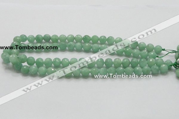 CBJ07 15.5 inches 10mm faceted round jade beads wholesale