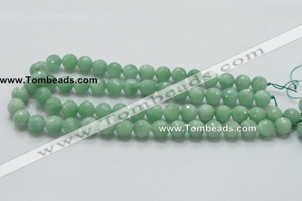 CBJ08 15.5 inches 12mm faceted round jade beads wholesale