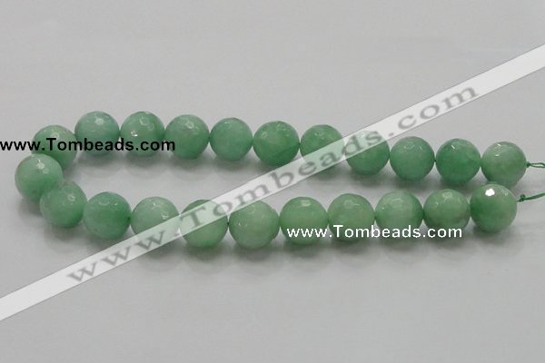 CBJ10 15.5 inches 18mm faceted round jade beads wholesale