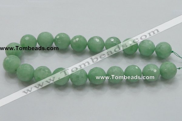 CBJ11 15.5 inches 20mm faceted round jade beads wholesale