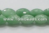 CBJ15 15.5 inches 10*15mm faceted rice jade beads wholesale