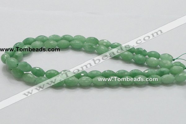 CBJ15 15.5 inches 10*15mm faceted rice jade beads wholesale