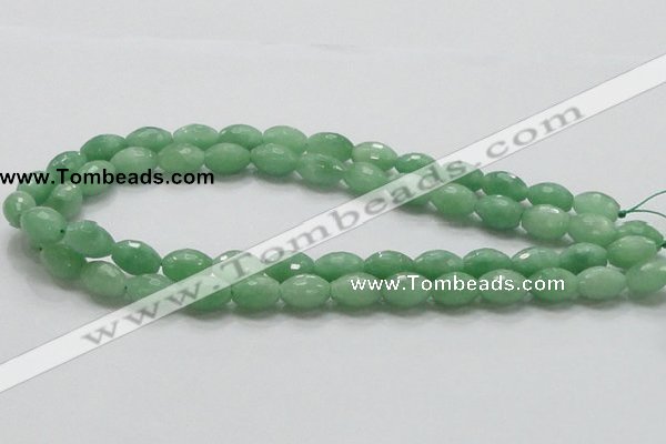 CBJ15 15.5 inches 10*15mm faceted rice jade beads wholesale