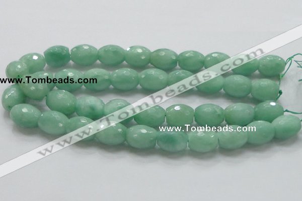 CBJ18 15.5 inches 15*20mm faceted rice jade beads wholesale