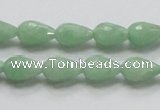 CBJ20 15.5 inches 8*12mm faceted teardrop jade beads wholesale