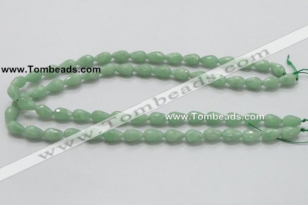 CBJ20 15.5 inches 8*12mm faceted teardrop jade beads wholesale