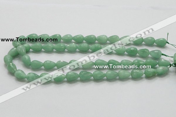 CBJ21 15.5 inches 10*14mm faceted teardrop jade beads wholesale