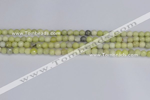 CBJ210 15.5 inches 4mm faceted round Australia butter jade beads