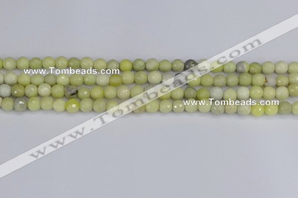 CBJ211 15.5 inches 6mm faceted round Australia butter jade beads