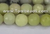 CBJ212 15.5 inches 8mm faceted round Australia butter jade beads