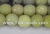 CBJ213 15.5 inches 10mm faceted round Australia butter jade beads