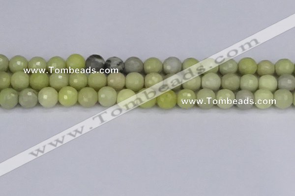 CBJ213 15.5 inches 10mm faceted round Australia butter jade beads