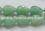 CBJ22 15.5 inches 12*16mm faceted teardrop jade beads wholesale