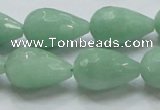 CBJ23 15.5 inches 13*22mm faceted teardrop jade beads wholesale