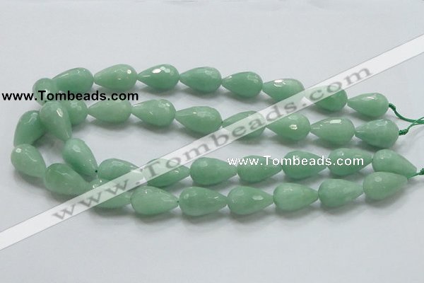 CBJ23 15.5 inches 13*22mm faceted teardrop jade beads wholesale