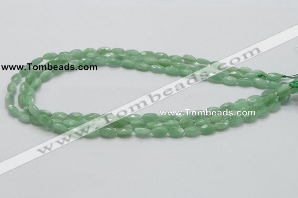 CBJ27 15.5 inches 6*10mm faceted oval jade beads wholesale