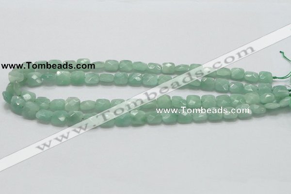 CBJ32 15.5 inches 10*10mm faceted square jade beads wholesale