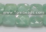 CBJ33 15.5 inches 15*15mm faceted square jade beads wholesale