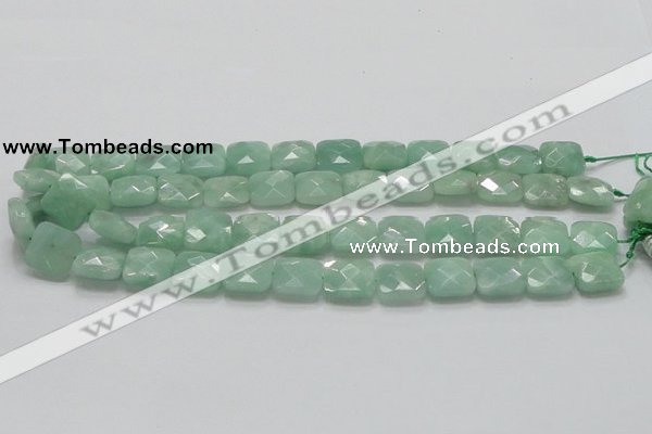 CBJ33 15.5 inches 15*15mm faceted square jade beads wholesale