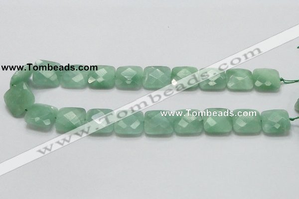 CBJ34 15.5 inches 20*20mm faceted square jade beads wholesale