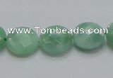 CBJ37 15.5 inches 15mm faceted flat round jade beads wholesale