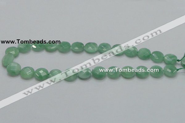 CBJ37 15.5 inches 15mm faceted flat round jade beads wholesale