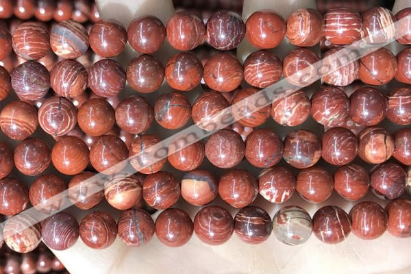 CBJ391 15.5 inches 8mm round brecciated jasper beads wholesale