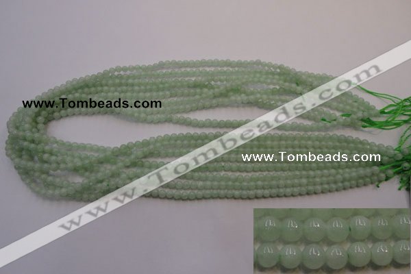 CBJ410 15.5 inches 4mm round natural jade beads wholesale