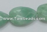 CBJ42 15.5 inches 22*30mm faceted teardrop jade beads