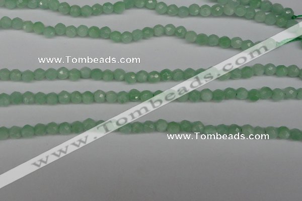 CBJ46 15.5 inches 4mm faceted round jade beads wholesale