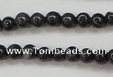 CBJ501 15.5 inches 4mm round black jade beads wholesale