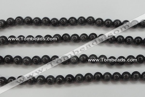 CBJ503 15.5 inches 8mm round black jade beads wholesale
