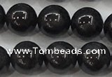 CBJ505 15.5 inches 12mm round black jade beads wholesale