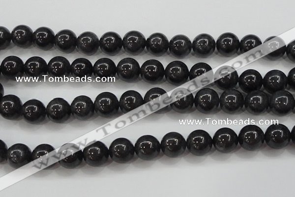 CBJ505 15.5 inches 12mm round black jade beads wholesale