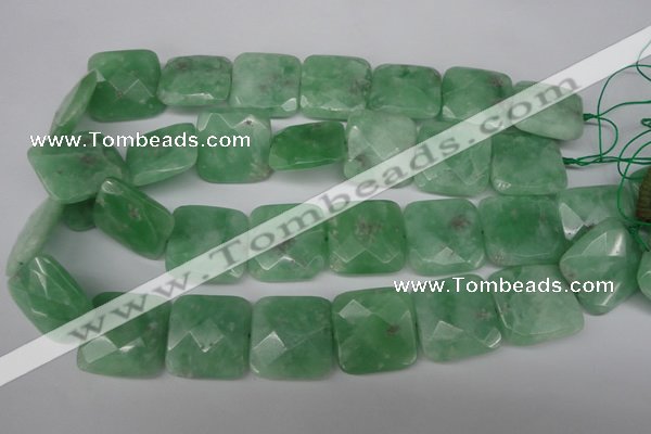 CBJ51 15.5 inches 25*25mm faceted square jade beads wholesale