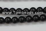 CBJ552 15.5 inches 6mm round Russian black jade beads wholesale