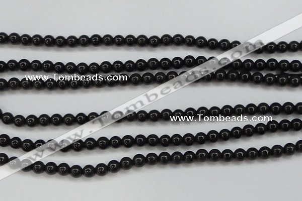 CBJ552 15.5 inches 6mm round Russian black jade beads wholesale