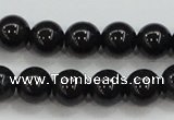 CBJ553 15.5 inches 8mm round Russian black jade beads wholesale