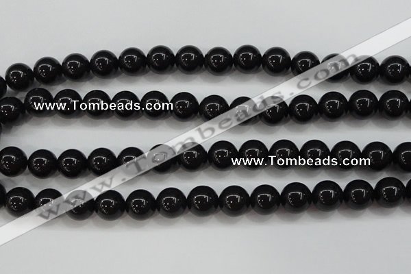 CBJ555 15.5 inches 12mm round Russian black jade beads wholesale