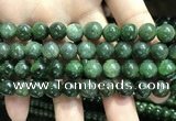 CBJ632 15.5 inches 8mm round Russian green jade beads wholesale