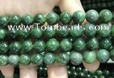 CBJ633 15.5 inches 10mm round Russian green jade beads wholesale