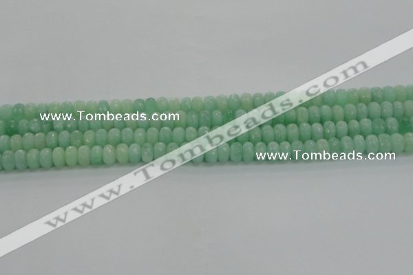 CBJ65 15.5 inches 5*8mm faceted rondelle jade gemstone beads