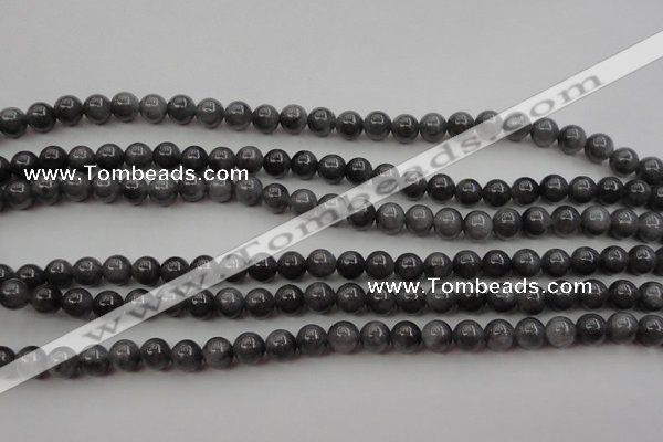 CBJ650 15.5 inches 6mm round black jade beads wholesale