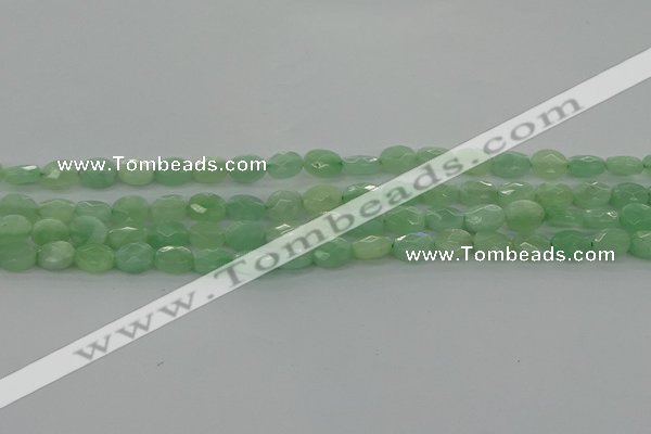 CBJ67 15.5 inches 6*8mm faceted oval jade gemstone beads