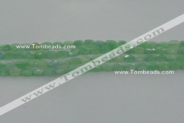 CBJ69 15.5 inches 6*8mm faceted rectangle jade gemstone beads